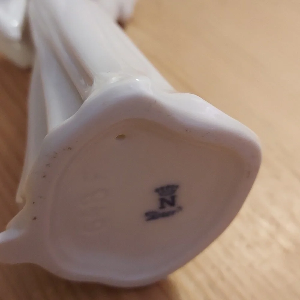Vintage Dresden porcelain angel with harp